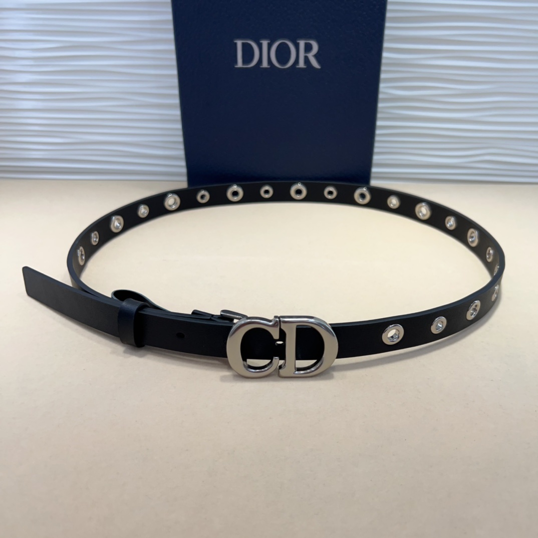 腰带是二零二五早春成衣系列新品,以摩登优雅的风格重新演绎 Dior 经典标识。采用黑色牛皮革精心制作,