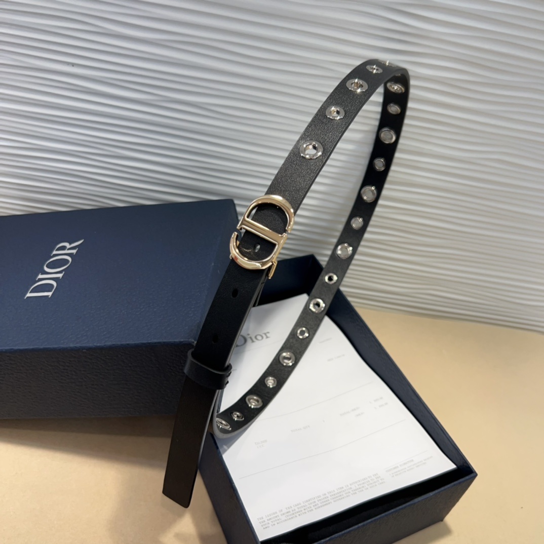 腰带是二零二五早春成衣系列新品,以摩登优雅的风格重新演绎 Dior 经典标识。采用黑色牛皮革精心制作,