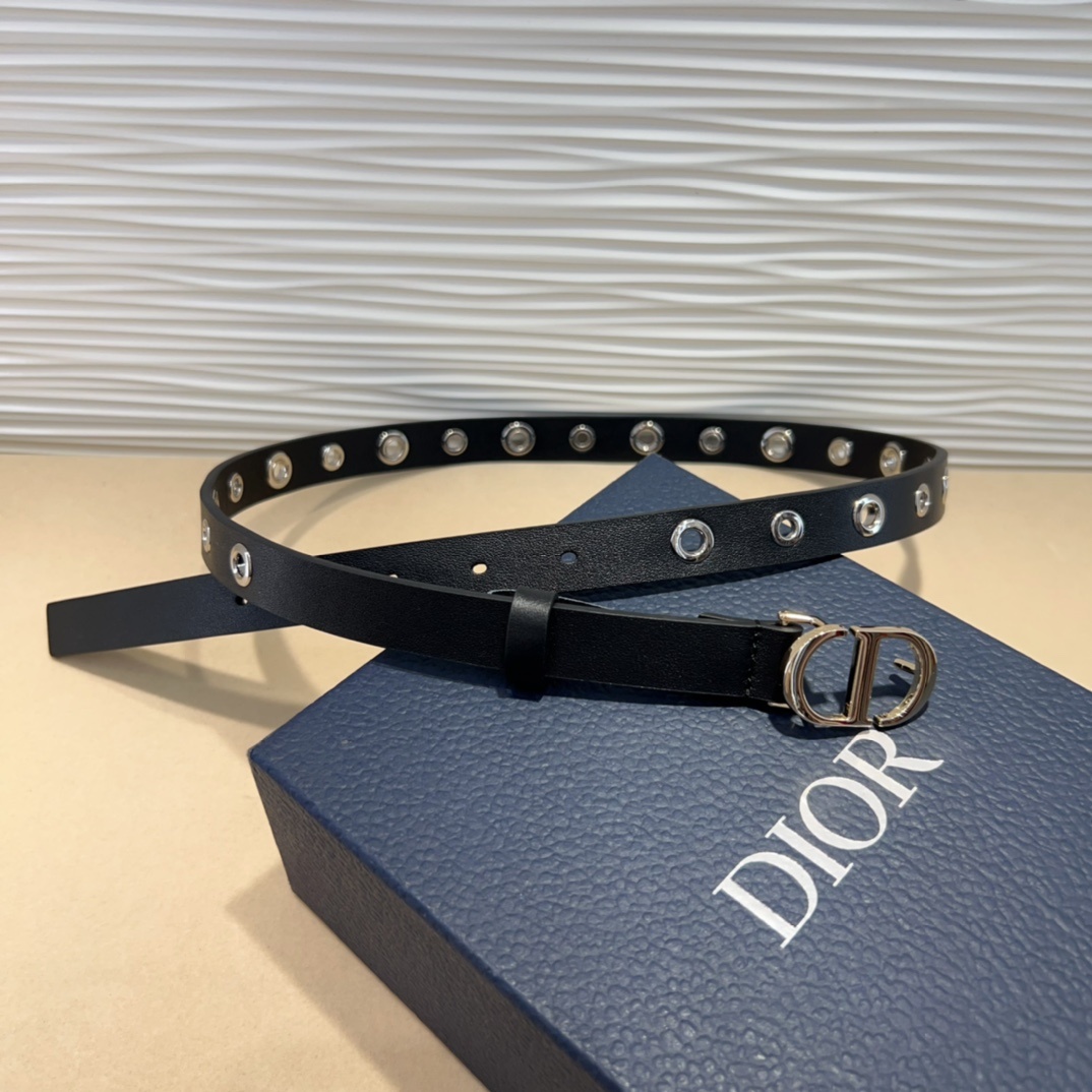 腰带是二零二五早春成衣系列新品,以摩登优雅的风格重新演绎 Dior 经典标识。采用黑色牛皮革精心制作,