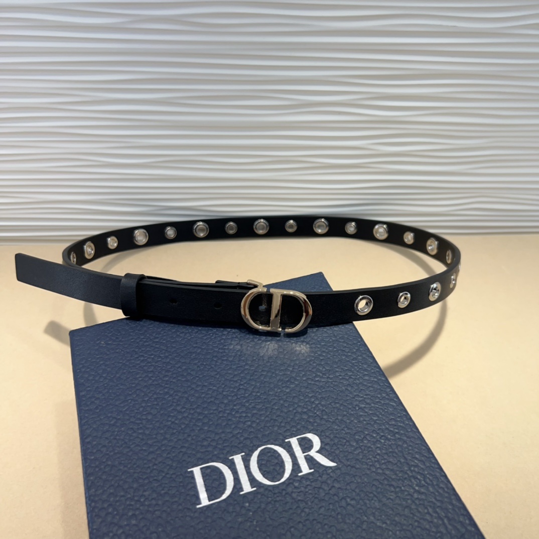 腰带是二零二五早春成衣系列新品,以摩登优雅的风格重新演绎 Dior 经典标识。采用黑色牛皮革精心制作,