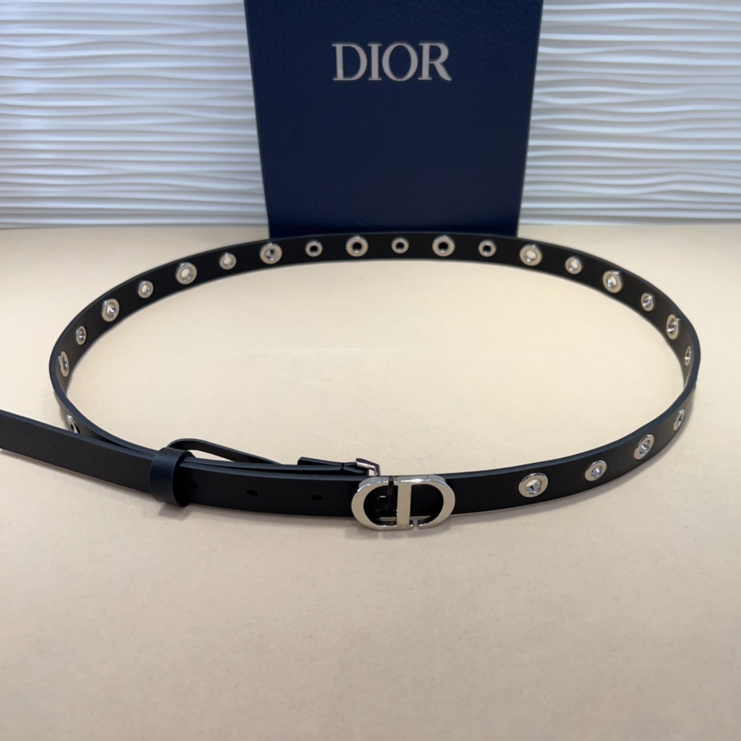腰带是二零二五早春成衣系列新品,以摩登优雅的风格重新演绎 Dior 经典标识。采用黑色牛皮革精心制作,