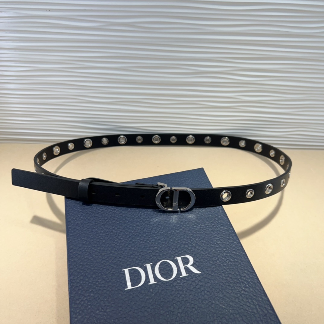 腰带是二零二五早春成衣系列新品,以摩登优雅的风格重新演绎 Dior 经典标识。采用黑色牛皮革精心制作,