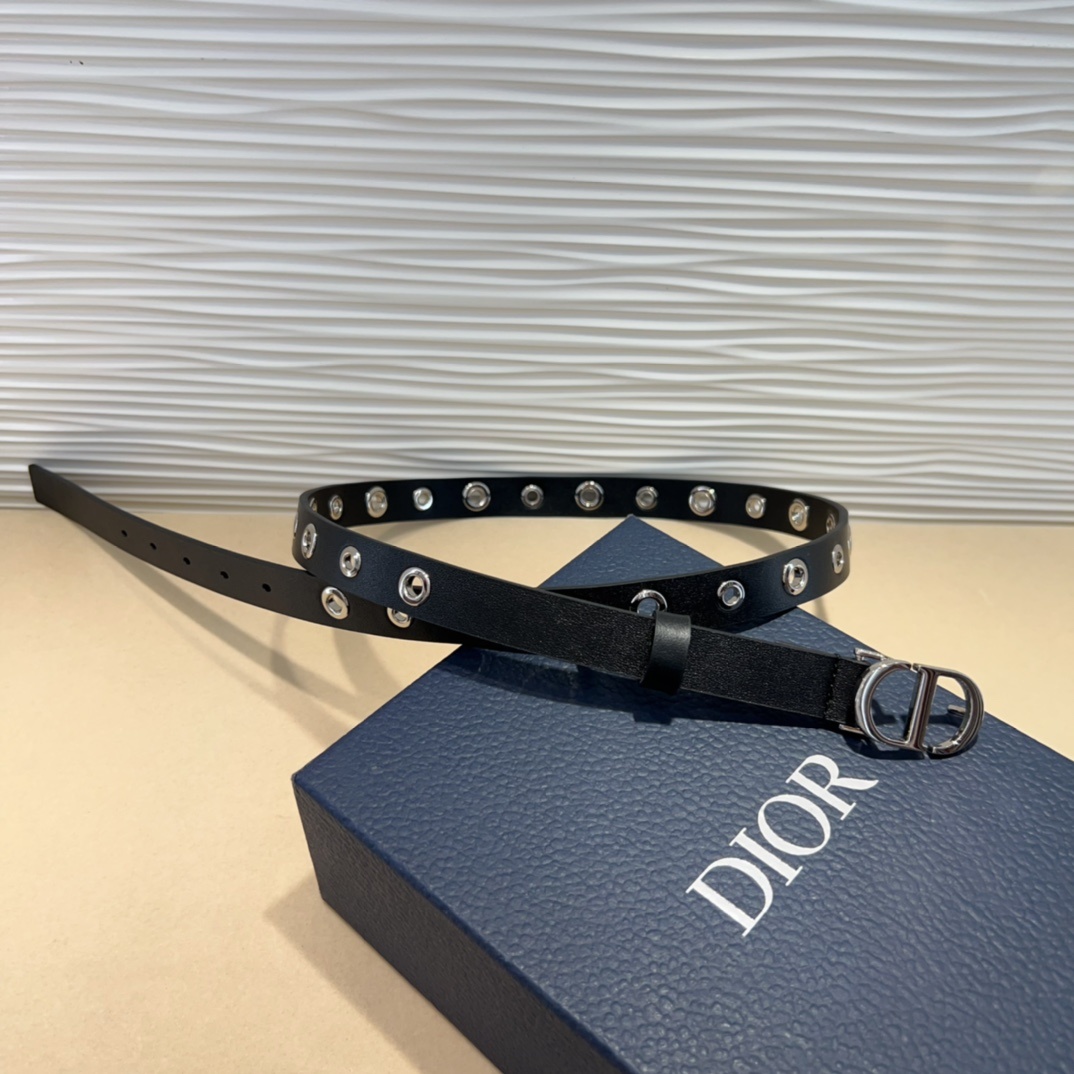 腰带是二零二五早春成衣系列新品,以摩登优雅的风格重新演绎 Dior 经典标识。采用黑色牛皮革精心制作,