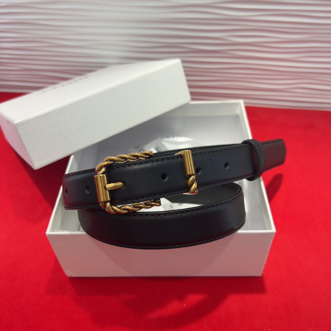 celine TRIOMPHE中号标志印花牛皮革腰带 标志印花和牛皮革