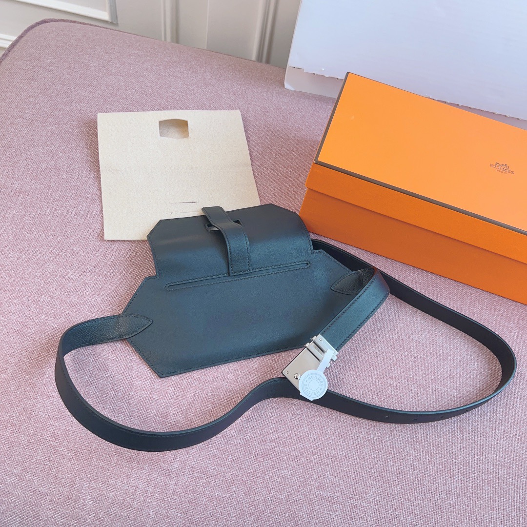 全新爱马仕 Hermes Elan Pocket 24 belt 秋冬新款小腰包，Swift小牛皮腰带