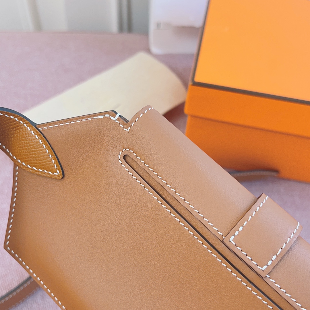  全新爱马仕 Hermes Elan Pocket 24 belt 秋冬新款小腰包，Swift小牛皮腰带