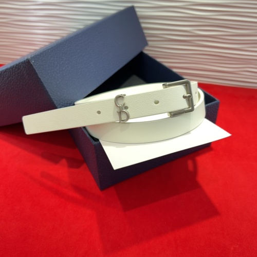Dior Saddle Loop Belt: White Smooth Calfskin Leather & CD Buckle 1 Dior Saddle Loop Belt: White Smooth Calfskin Leather & CD Buckle