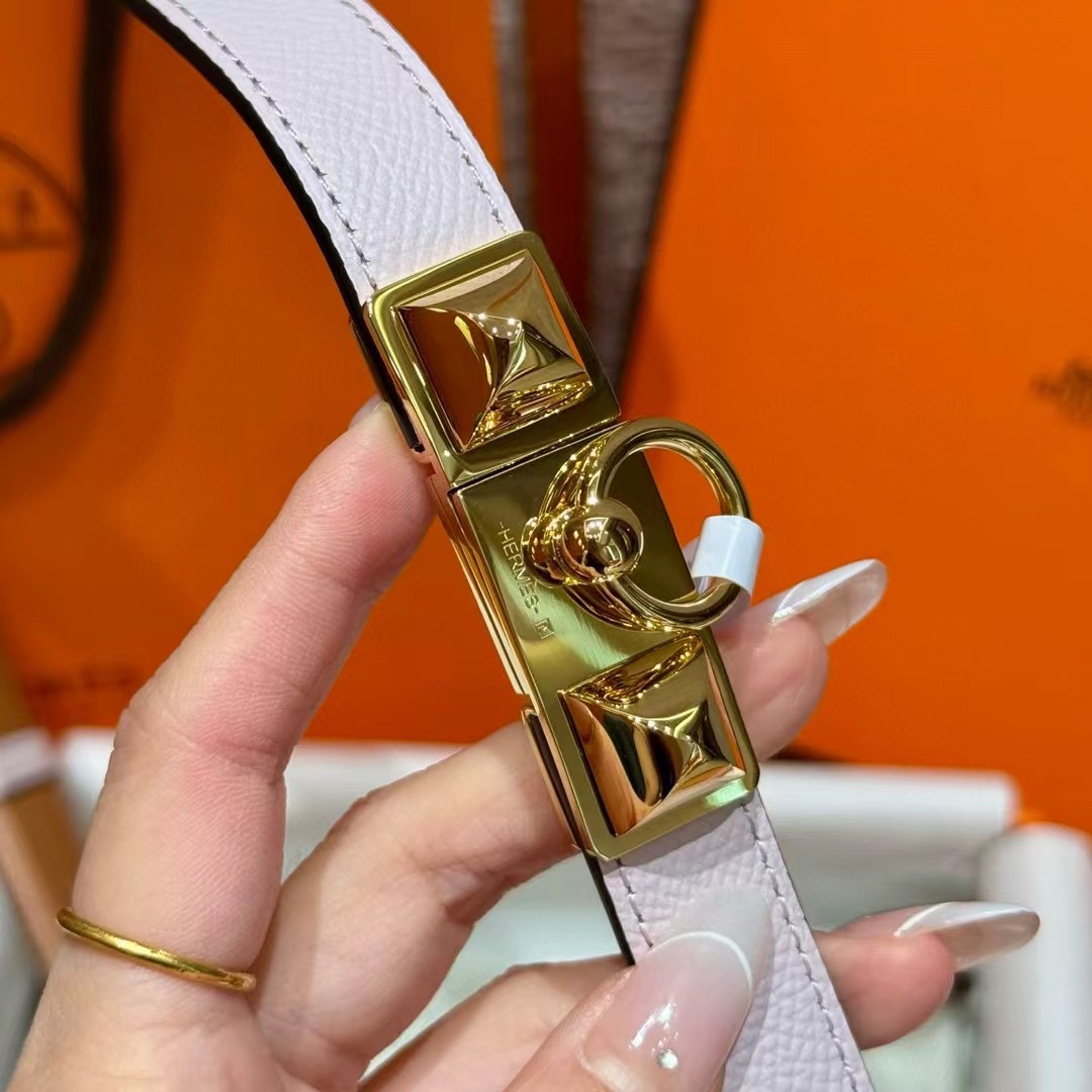 Hermès Women's Kelly Epsom Leather Belt with Gold-Plated Buckle, Adjustable 7 i1746632388 9264 5