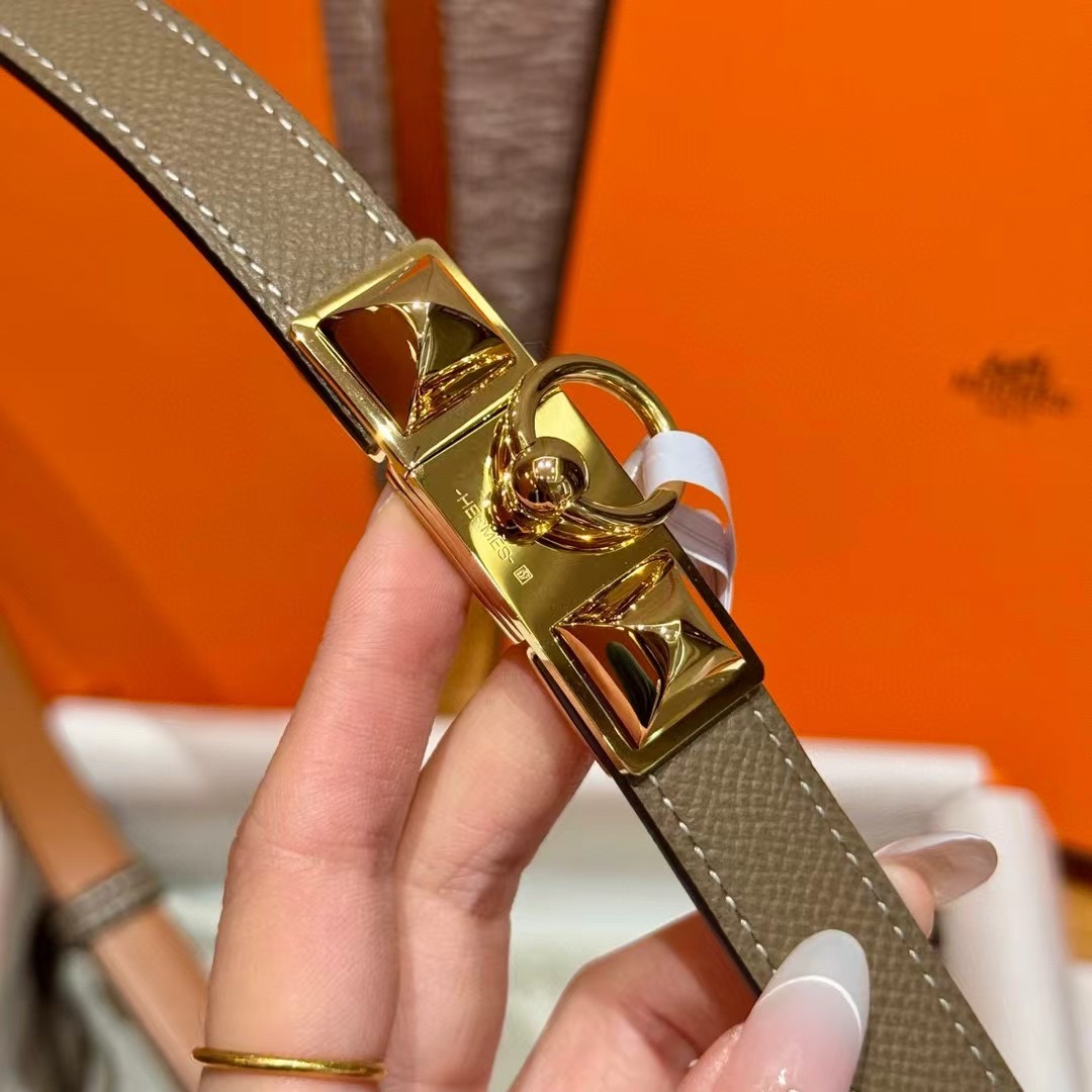Hermes Women's Kelly CDC Belt Epsom Leather with Gold Plated Buckle 8 i1746632522 3071 6