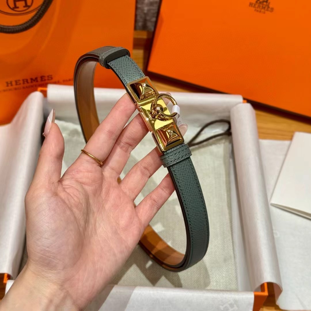 Hermès Women's Kelly Gold-Plated Buckle Adjustable Epsom Leather Belt 3 i1746632547 4057 1