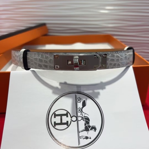 Hermès Kelly 1.8cm Alligator Leather Belt with Gold Buckle, Adjustable 1 Hermès Kelly 1.8cm Alligator Leather Belt with Gold Buckle, Adjustable