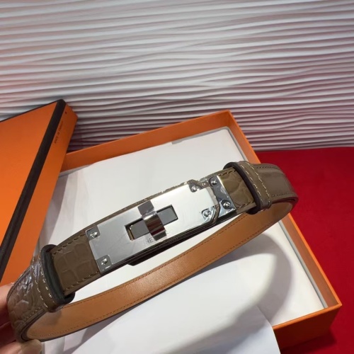 Kelly Crocodile-Embossed Epsom Leather Belt with Gold Buckle 1 Kelly Crocodile-Embossed Epsom Leather Belt with Gold Buckle