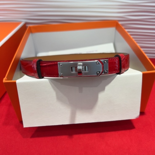 Kelly Crocodile-Embossed Epsom Calfskin Belt with Gold Buckle - Adjustable 1 Kelly Crocodile-Embossed Epsom Calfskin Belt with Gold Buckle - Adjustable