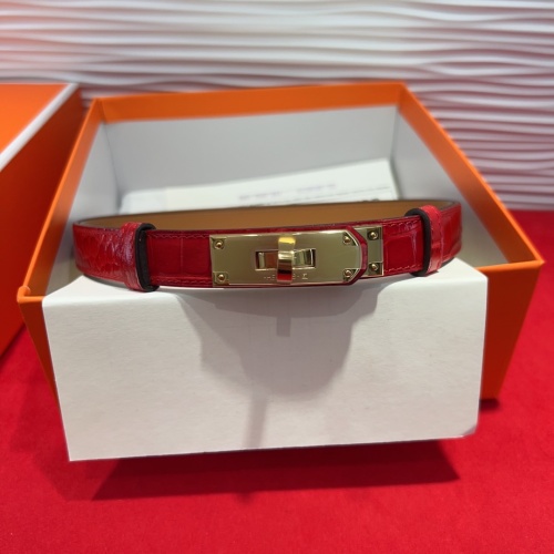 Kelly 1.8 Red Alligator Leather Belt with Gold Buckle, Adjustable Design 1 Kelly 1.8 Red Alligator Leather Belt with Gold Buckle, Adjustable Design