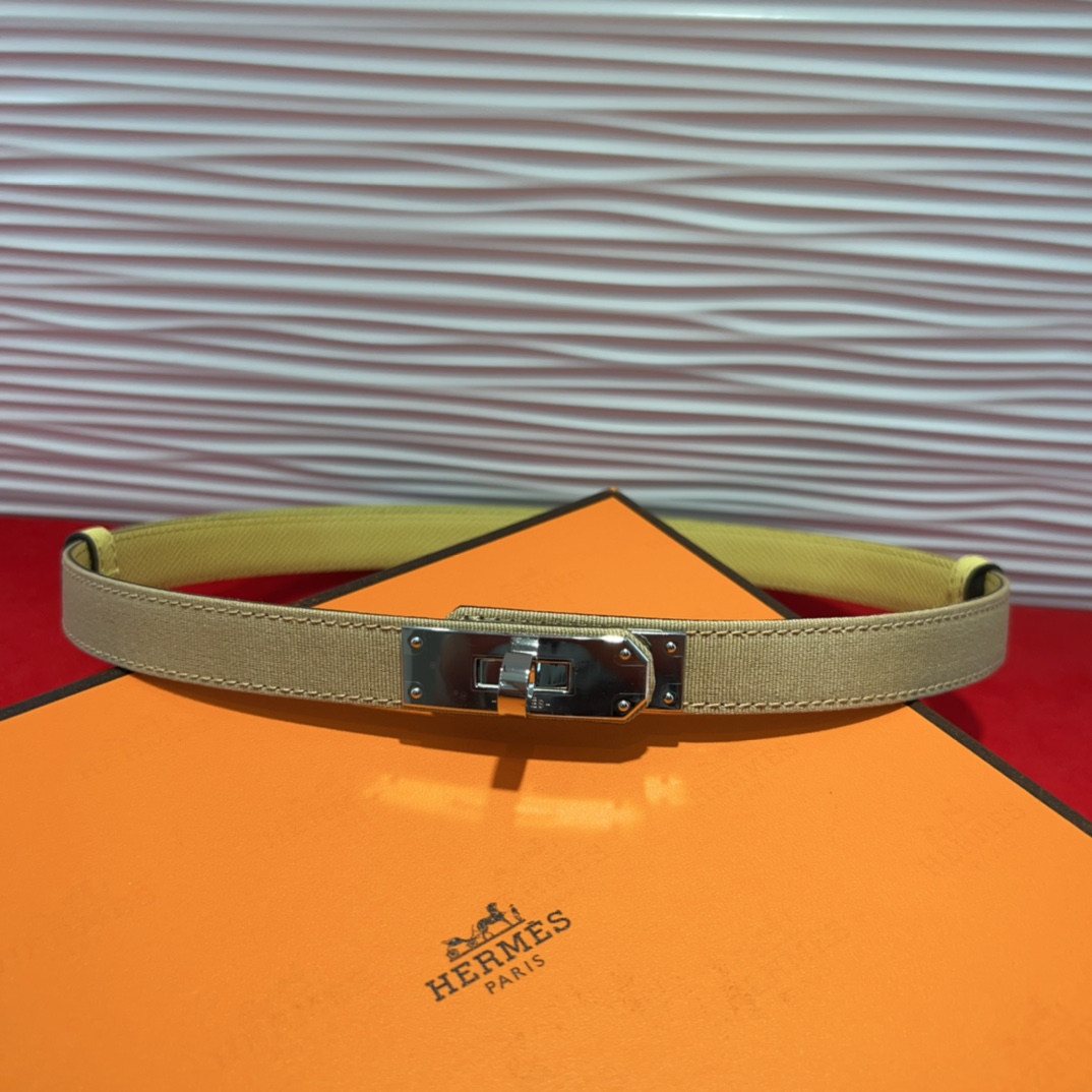 Kelly 1.8腰带Epsom小牛皮配进口布腰带 搭配金Kelly皮带扣