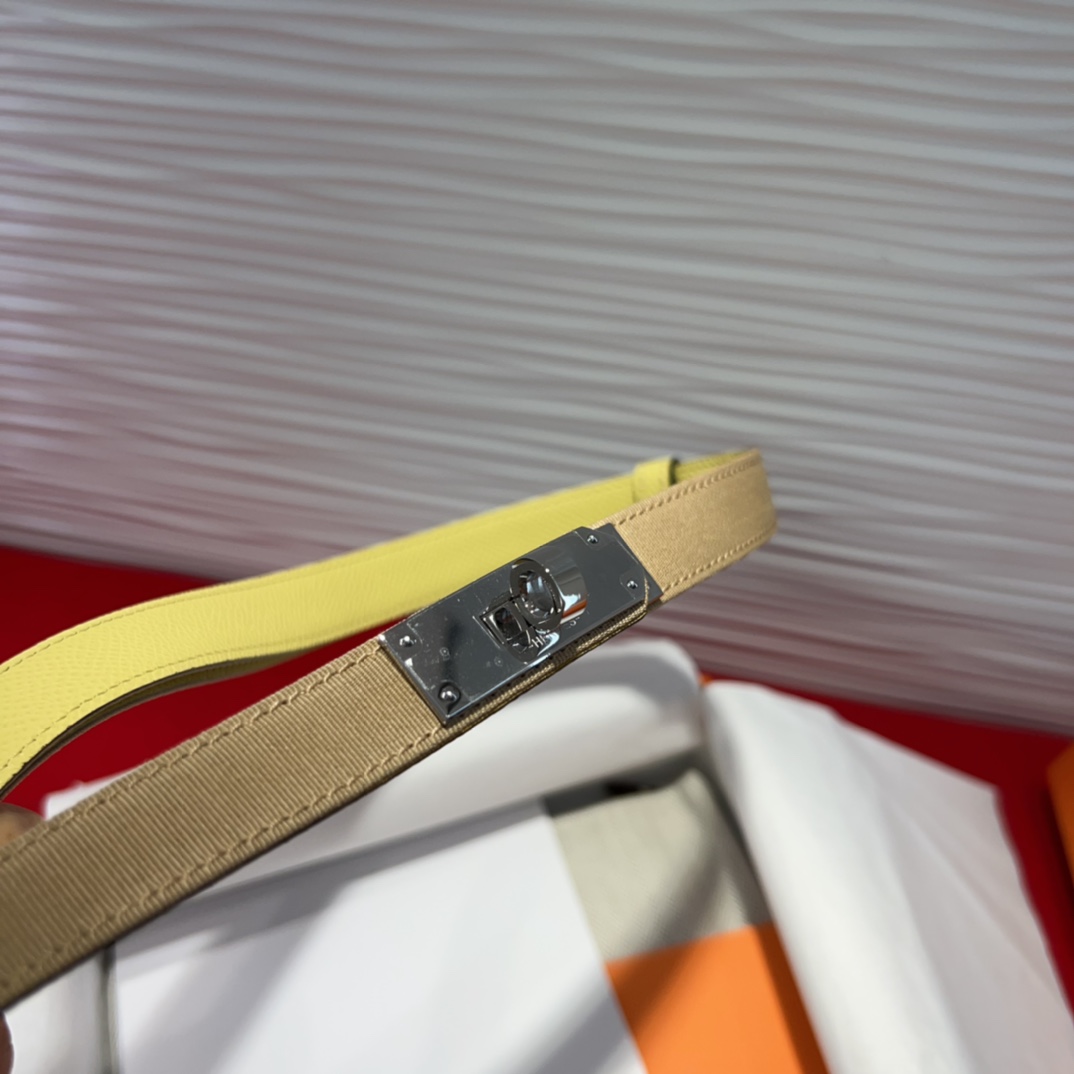 Kelly 1.8腰带Epsom小牛皮配进口布腰带 搭配金Kelly皮带扣