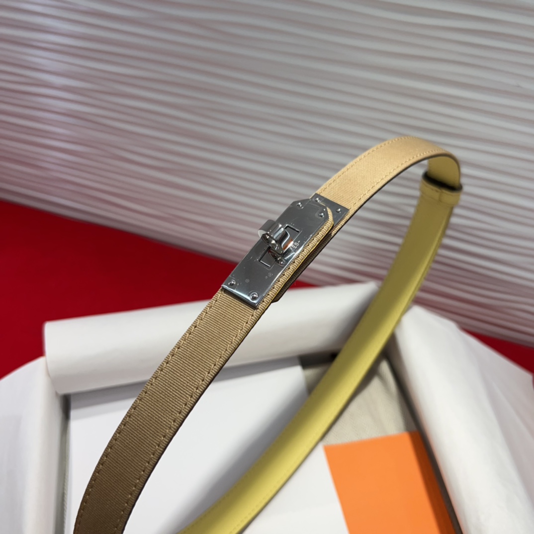 Kelly 1.8腰带Epsom小牛皮配进口布腰带 搭配金Kelly皮带扣