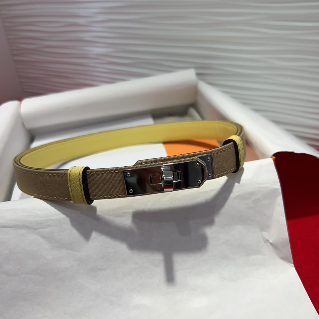 Kelly 1.8腰带Epsom小牛皮配进口布腰带 搭配金Kelly皮带扣