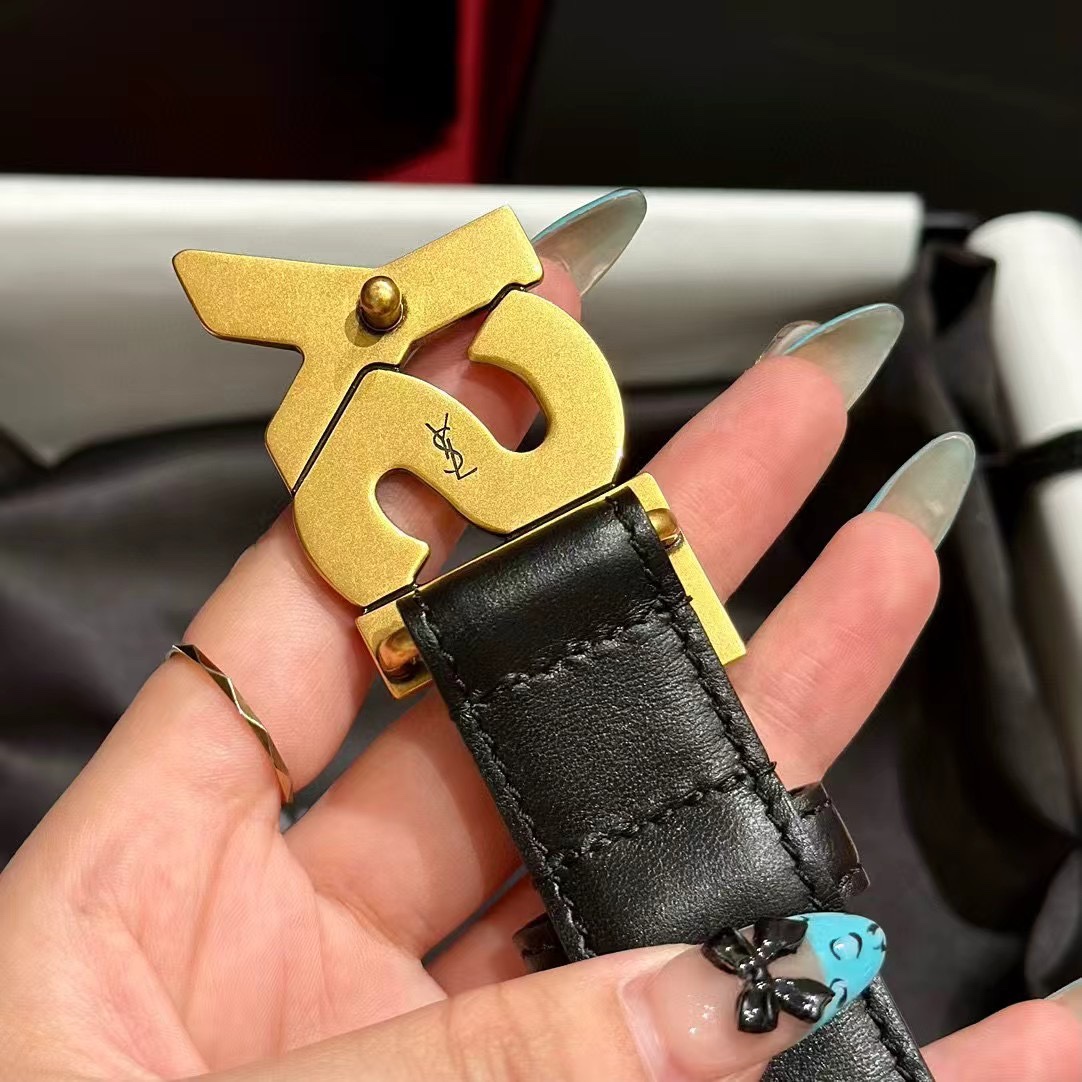 新款女士腰带 宽度2.5cm时尚高端腰带 双面头层小牛皮软腰带