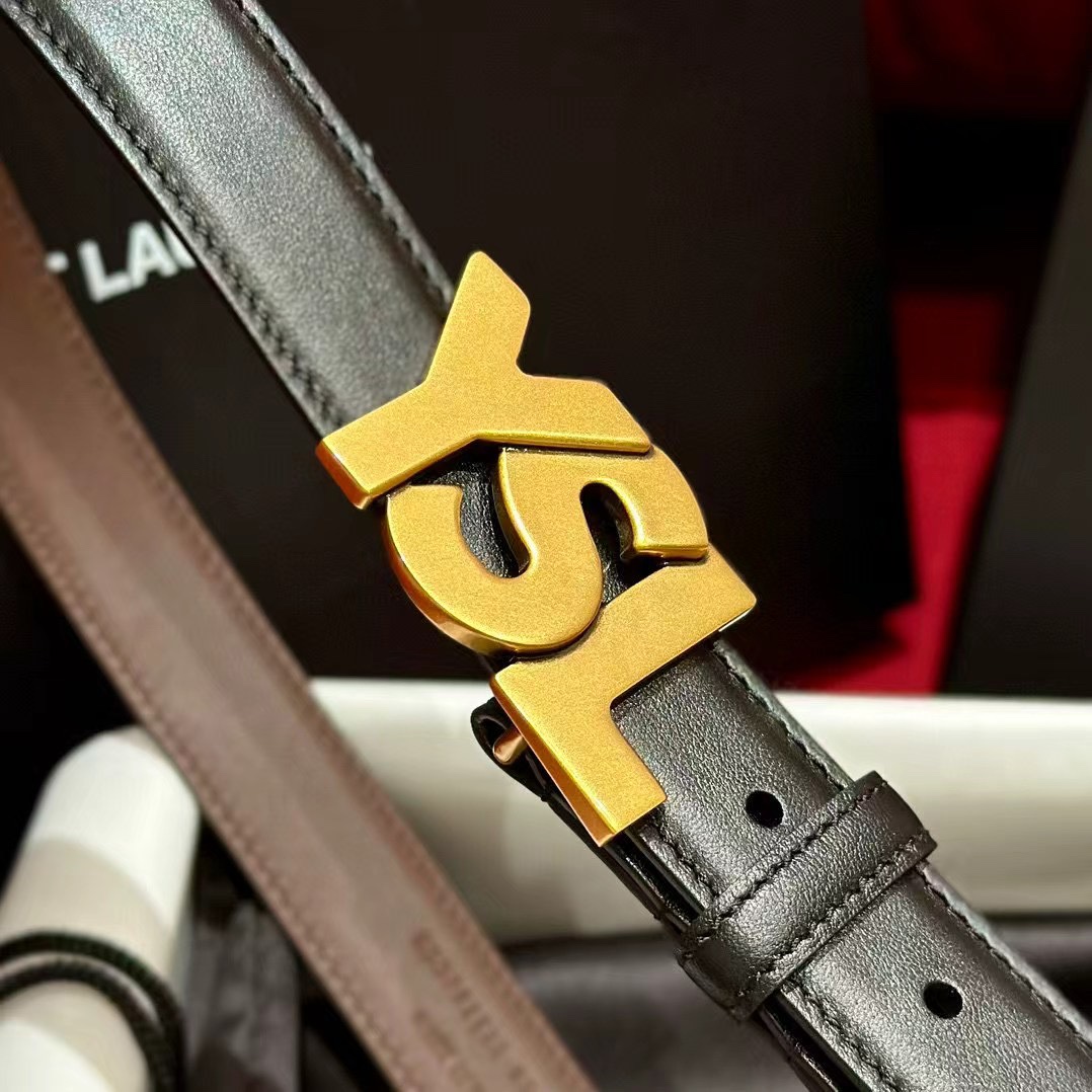 新款女士腰带 宽度2.5cm时尚高端腰带 双面头层小牛皮软腰带