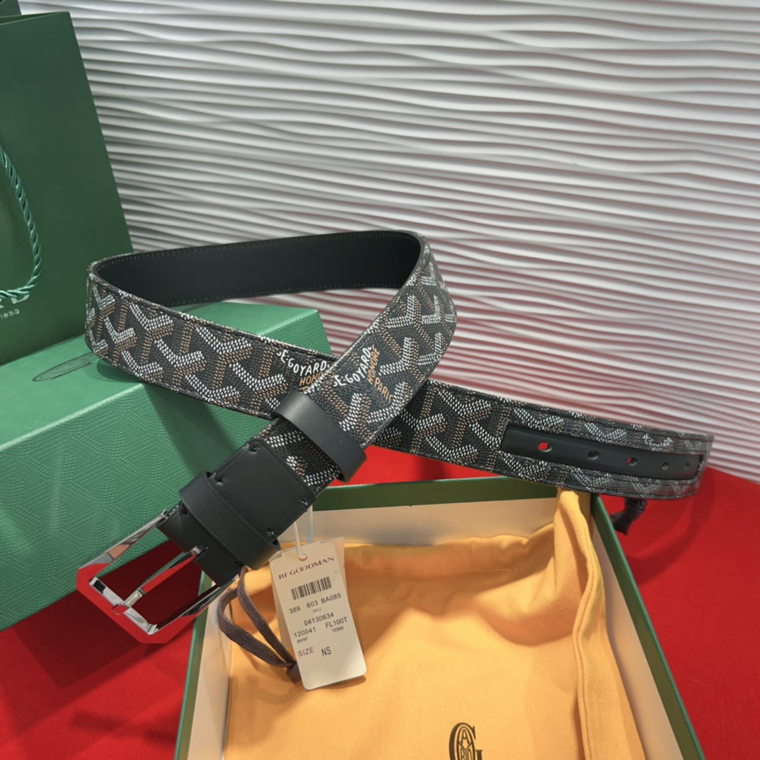 Goyard Reversible Leather Belt - Signature Canvas & Premium Leather