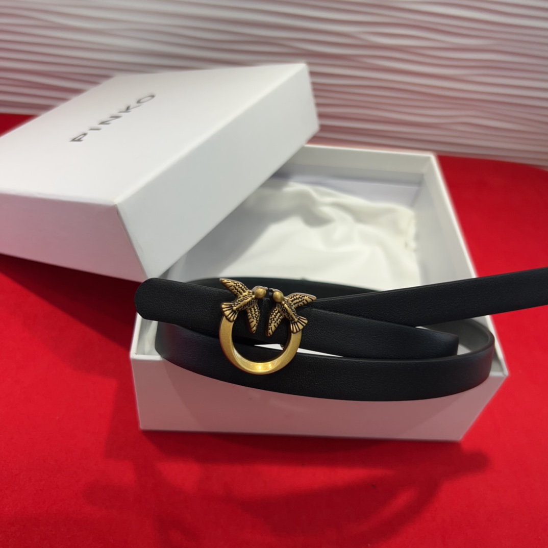 燕子品牌标志性的标识经重新诠释后，以光彩夺目的金色调呈现在这款女腰带美点1.5Cm。码数75一95欧