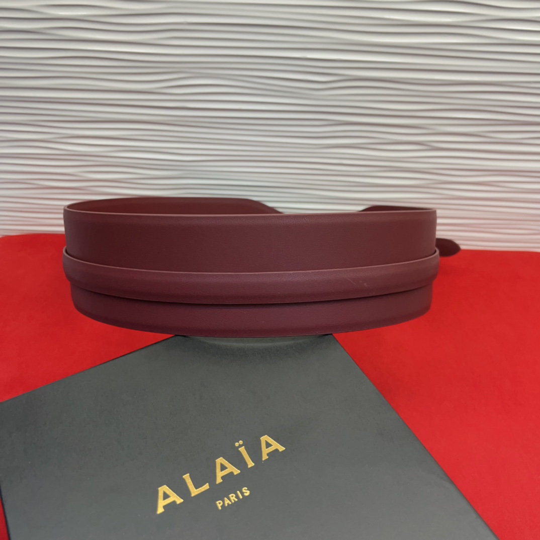 Alaia 阿来莱 腰封、品牌标志性的双层工艺，Alaia是一个以高级时装为魂的巴黎时装品牌。码数70欧