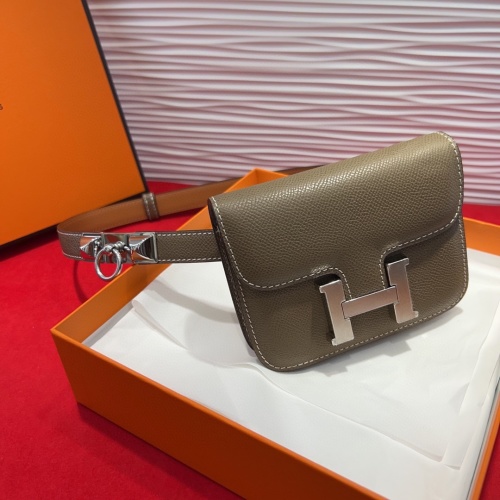 Hermes Inspired Women's Leather Belt Bag with Hand-stitched Detail 1 Hermes Inspired Women's Leather Belt Bag with Hand-stitched Detail