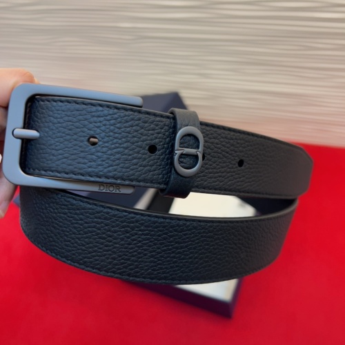 Dior Saddle Loop Belt - Smooth Calfskin Leather with CD Buckle - 3.4 cm