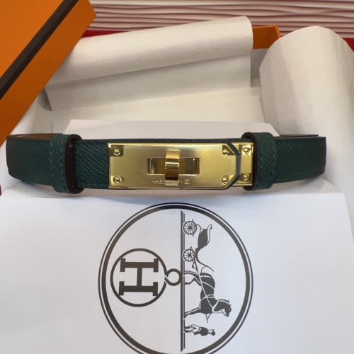 Hermès Kelly Belt Hunter Leather Palladium Plated Buckle Green 18 mm 9 Hermès Kelly Belt Hunter Leather Palladium Plated Buckle Green 18 mm