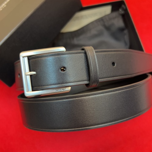 Yves Saint Laurent Women's Leather Belt with Gold-Plated Buckle, 3.0cm Wide 1 Yves Saint Laurent Women's Leather Belt with Gold-Plated Buckle, 3.0cm Wide