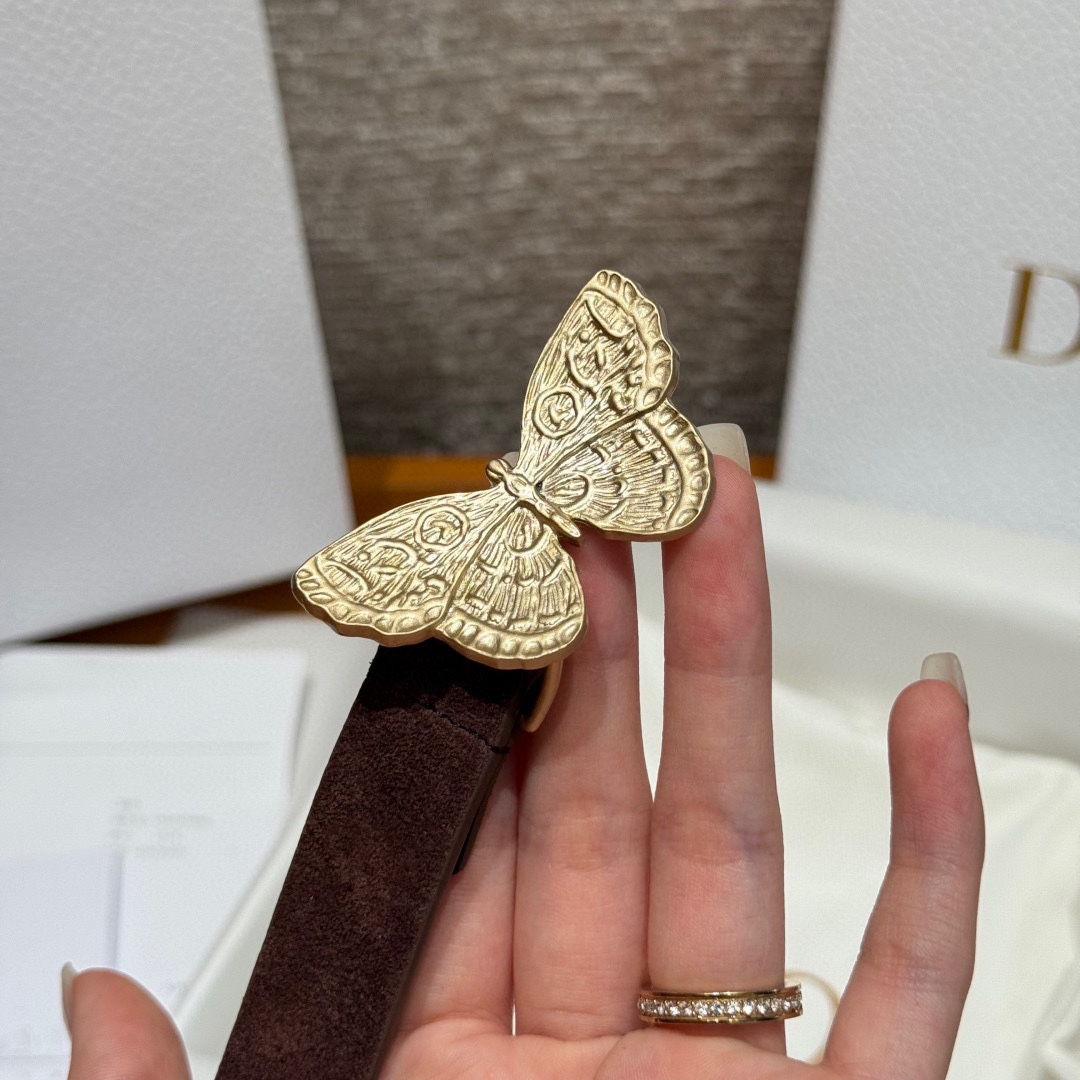 -迪家 新款女士腰带这款腰带采用正面麂皮设计背面采用光滑牛皮革制作，以时尚精致的风格全新演绎，饰以经典的