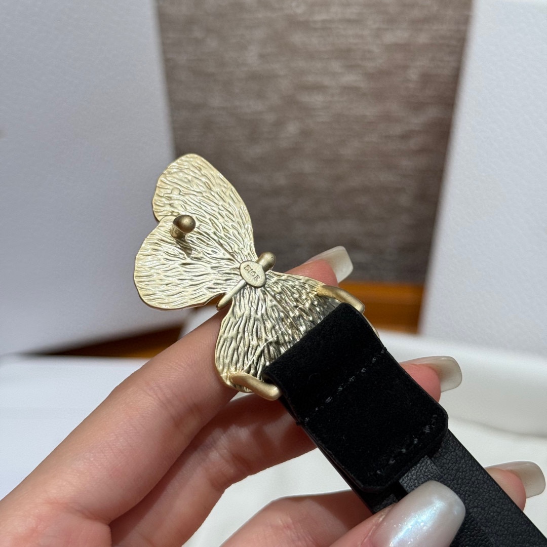 -迪家 新款女士腰带这款腰带采用正面麂皮设计背面采用光滑牛皮革制作，以时尚精致的风格全新演绎，饰以经典的