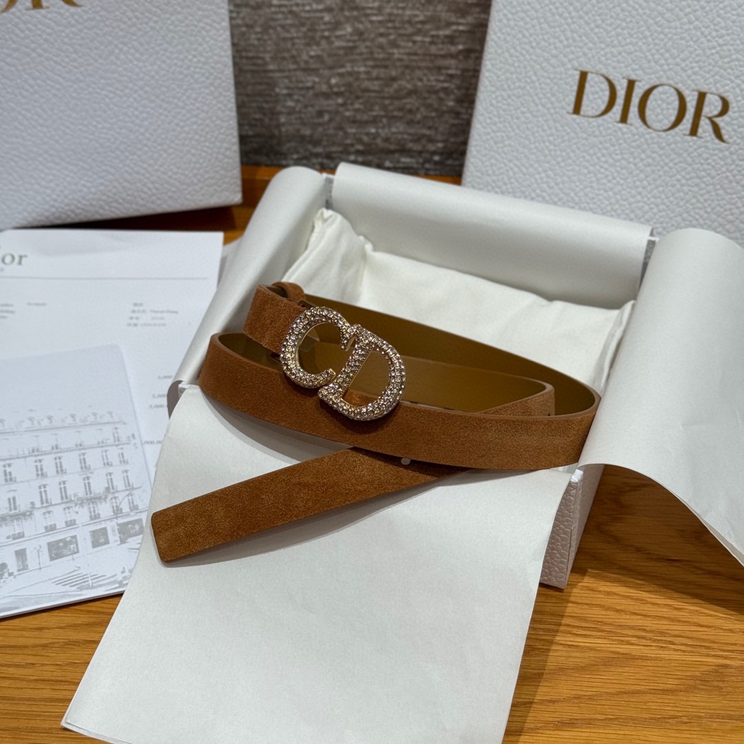 -迪家 新款女士腰带这款腰带采用正面麂皮设计背面采用光滑牛皮革制作，以时尚精致的风格全新演绎，饰以经典的