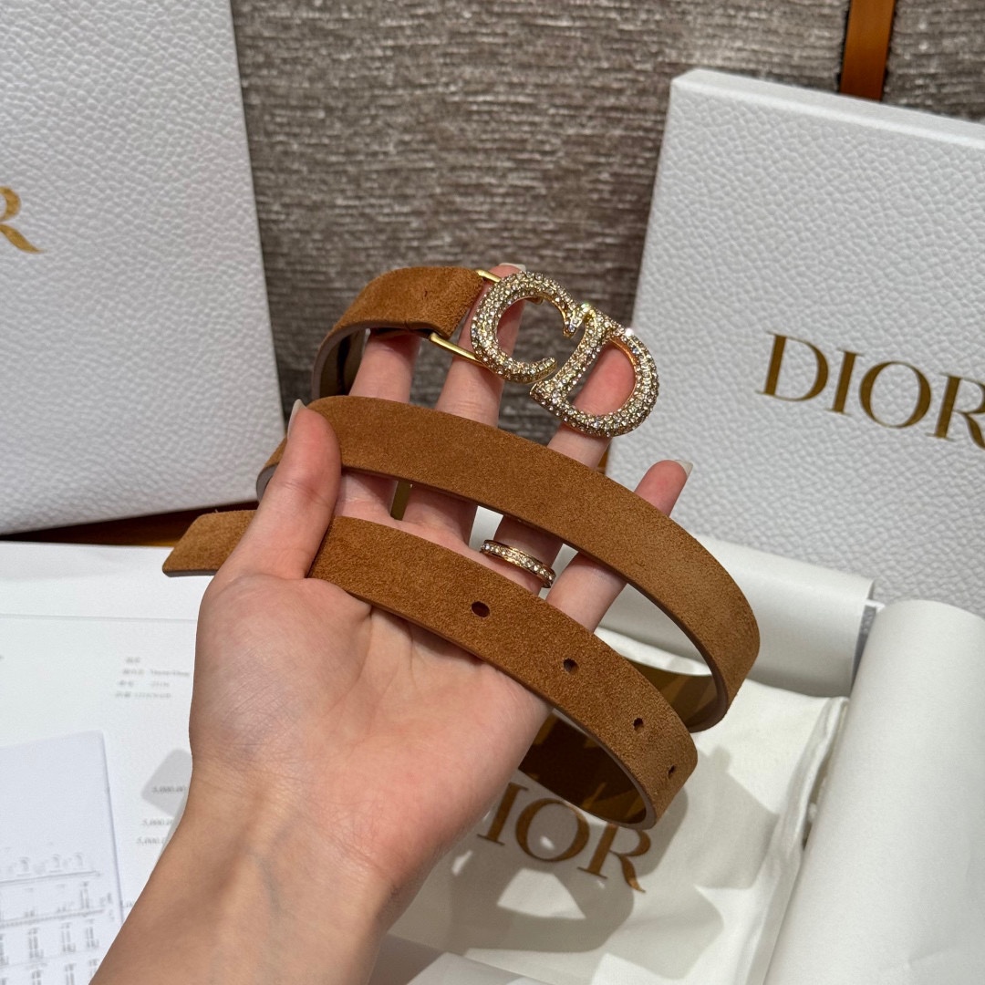 -迪家 新款女士腰带这款腰带采用正面麂皮设计背面采用光滑牛皮革制作，以时尚精致的风格全新演绎，饰以经典的