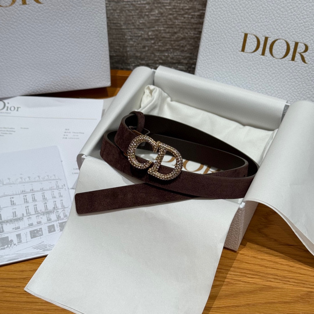 -迪家 新款女士腰带这款腰带采用正面麂皮设计背面采用光滑牛皮革制作，以时尚精致的风格全新演绎，饰以经典的