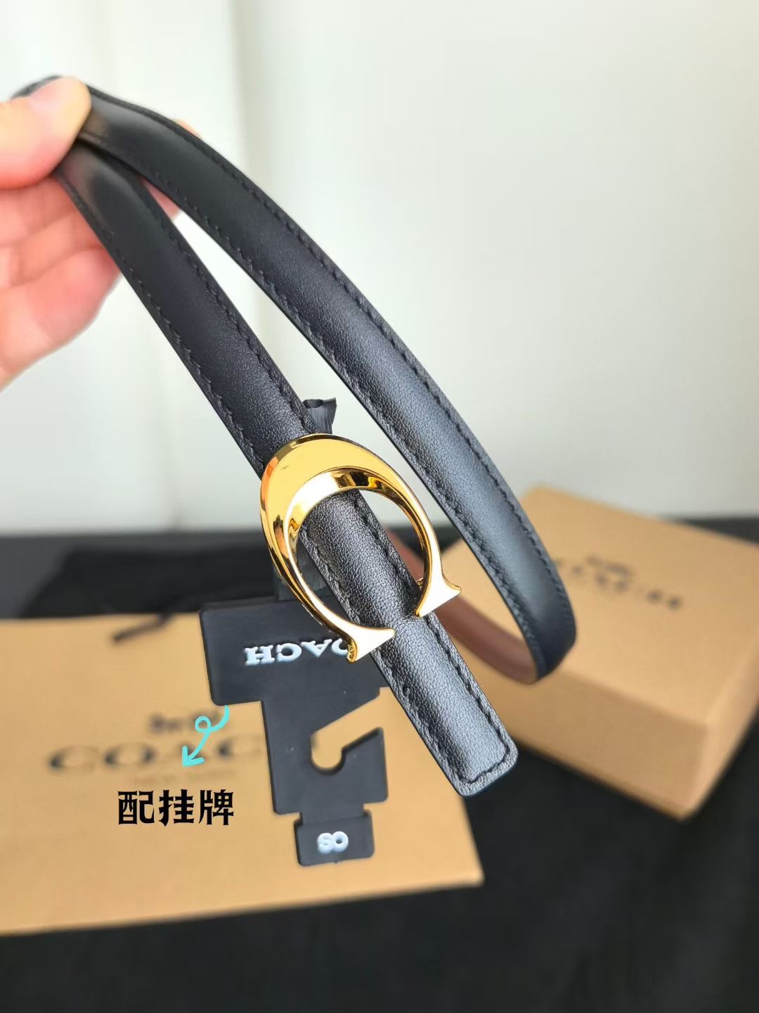 coach蔻驰 高品质 1.3cm 高真空电镀五金 ， 女士腰带 细款 百搭 配专柜挂牌及包装礼盒🏷️