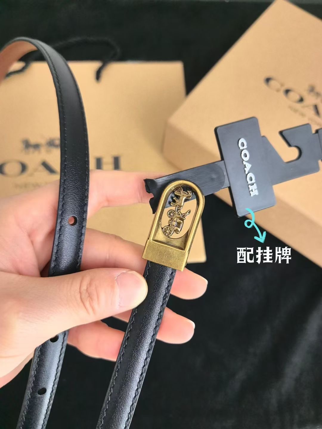 coach蔻驰 高品质 1.3cm 高真空电镀五金 ， 女士腰带 细款 百搭 配专柜挂牌及包装礼盒🏷️