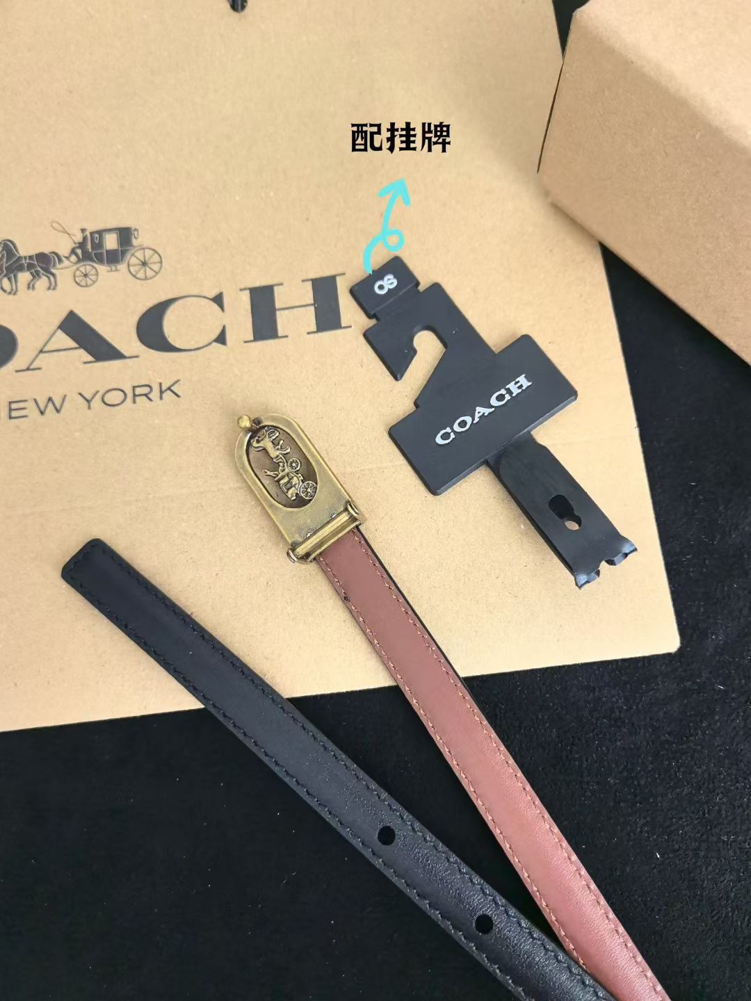 coach蔻驰 高品质 1.3cm 高真空电镀五金 ， 女士腰带 细款 百搭 配专柜挂牌及包装礼盒🏷️