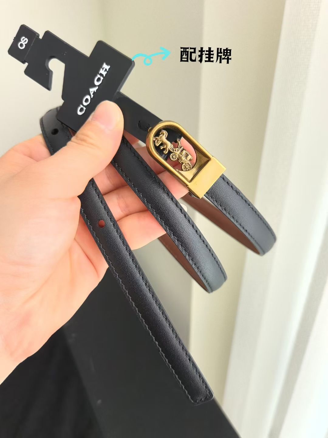 coach蔻驰 高品质 1.3cm 高真空电镀五金 ， 女士腰带 细款 百搭 配专柜挂牌及包装礼盒🏷️