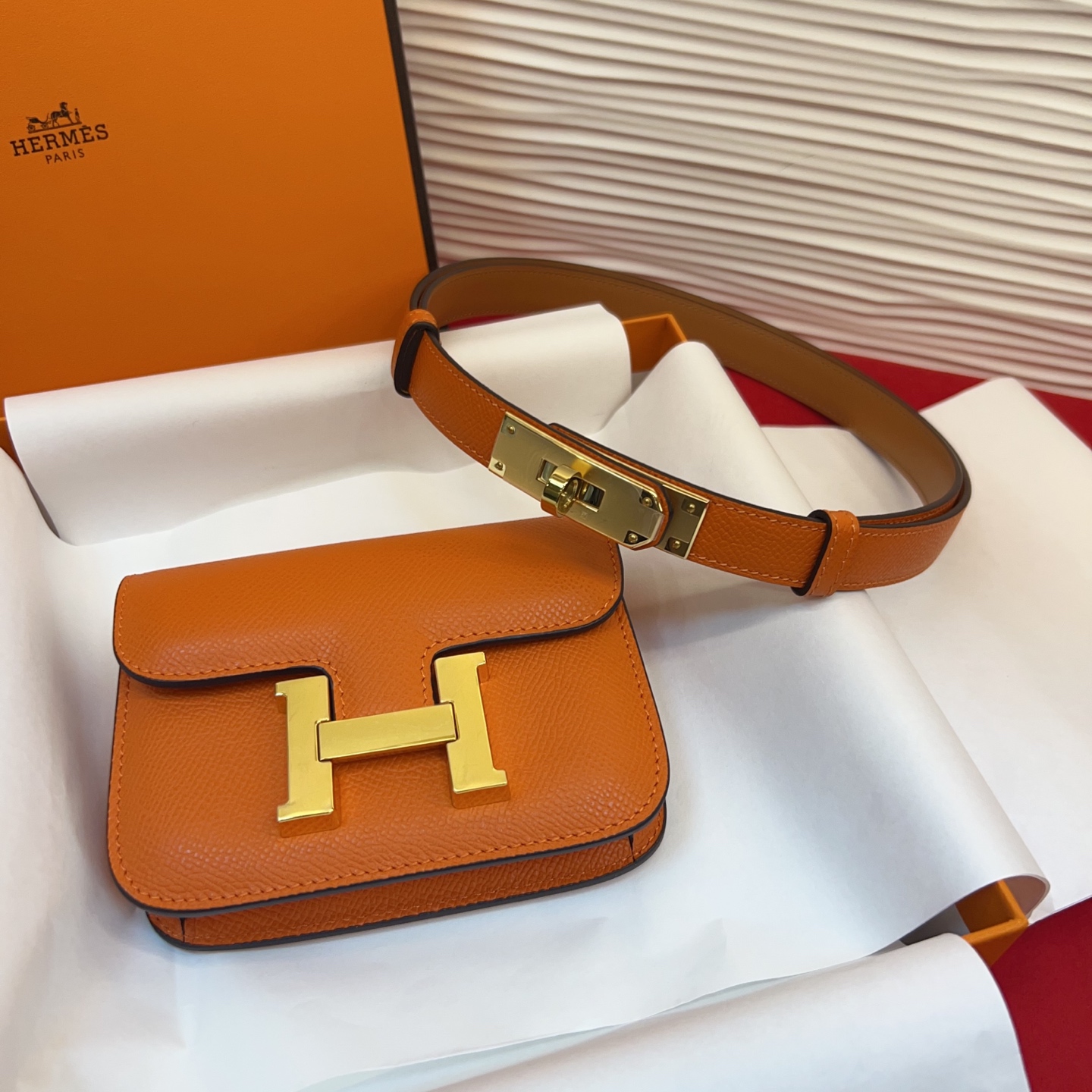 P 底面进口牛皮Kelly扣女士腰带 爱马仕专用纯手缝蜡线 ，法国（FilAuChinois）原厂蜡线 