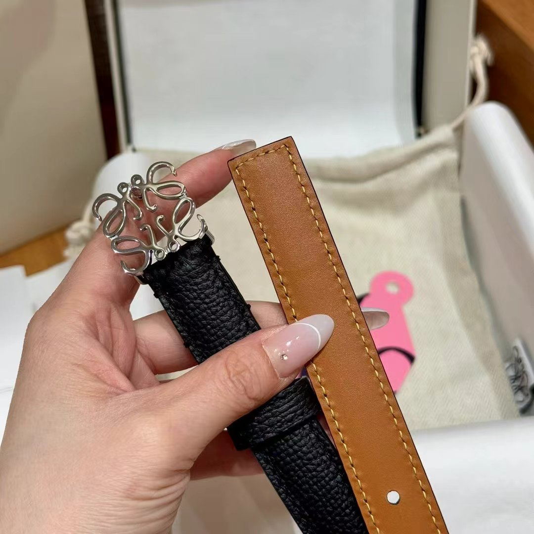 EWE女士腰带鹅卵石纹皮革腰带，Anagram搭扣*Anchor腰带 2.0cm宽度 五孔调节.宽度2.