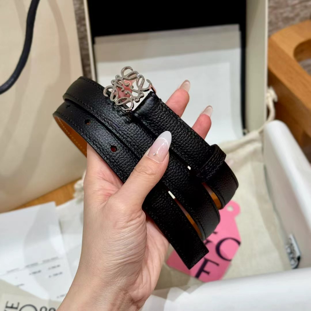 EWE女士腰带鹅卵石纹皮革腰带，Anagram搭扣*Anchor腰带 2.0cm宽度 五孔调节.宽度2.