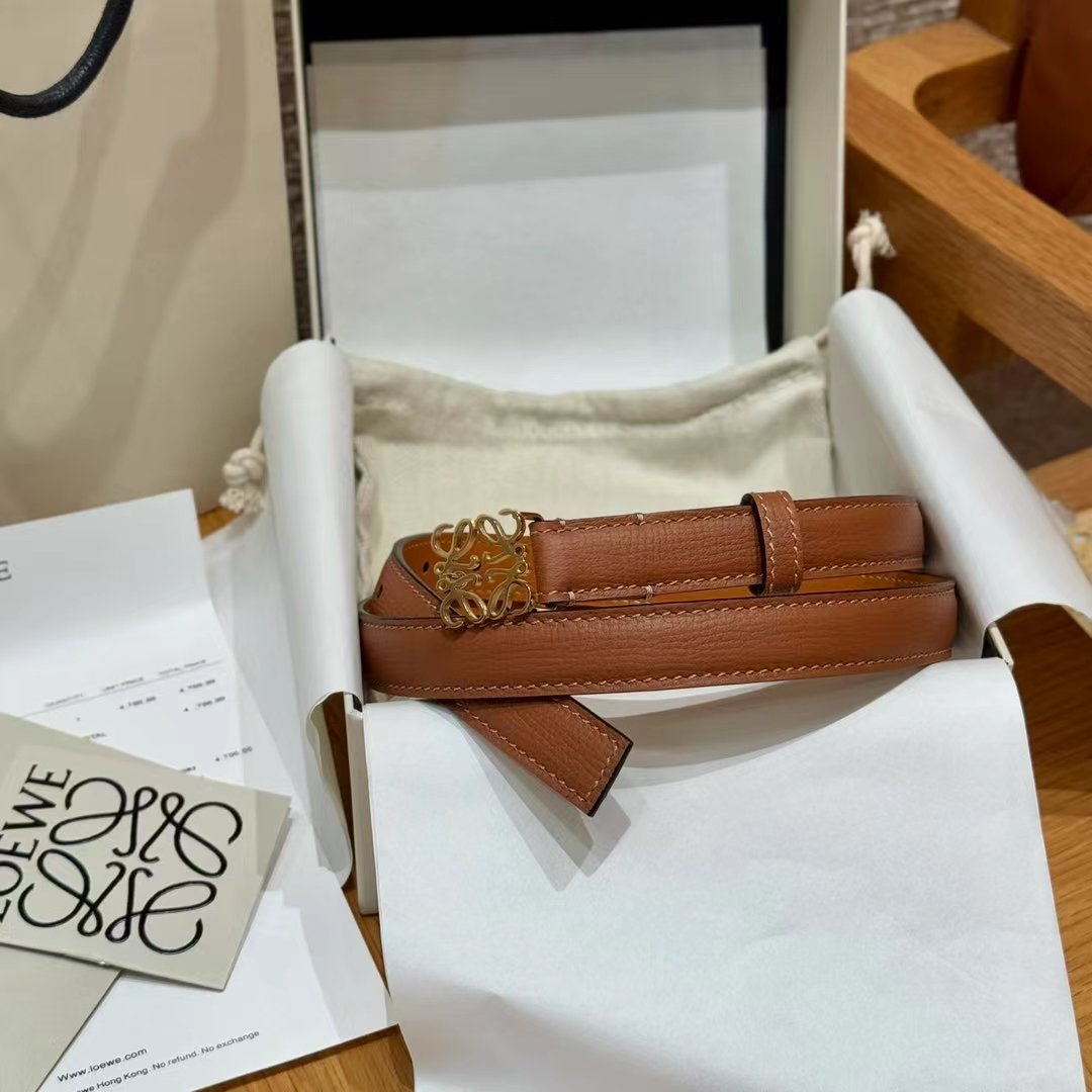 EWE女士腰带鹅卵石纹皮革腰带，Anagram搭扣*Anchor腰带 2.0cm宽度 五孔调节.宽度2.