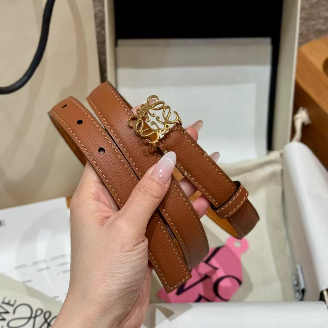 EWE女士腰带鹅卵石纹皮革腰带，Anagram搭扣*Anchor腰带 2.0cm宽度 五孔调节.宽度2.