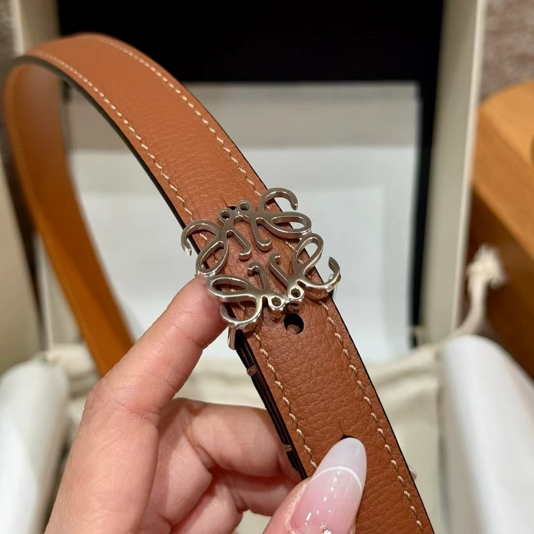 EWE女士腰带鹅卵石纹皮革腰带，Anagram搭扣*Anchor腰带 2.0cm宽度 五孔调节.宽度2.