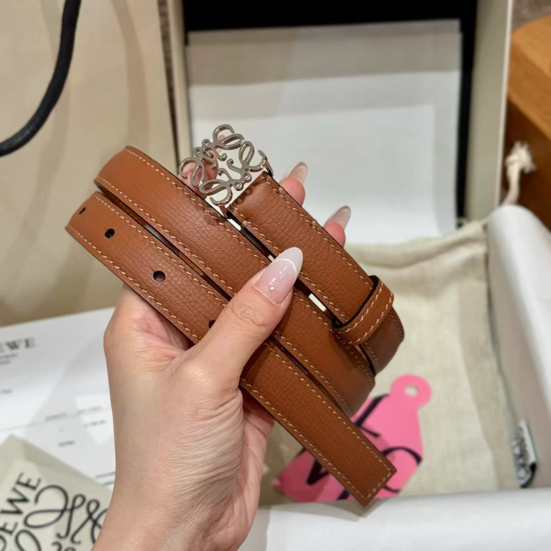 EWE女士腰带鹅卵石纹皮革腰带，Anagram搭扣*Anchor腰带 2.0cm宽度 五孔调节.宽度2.