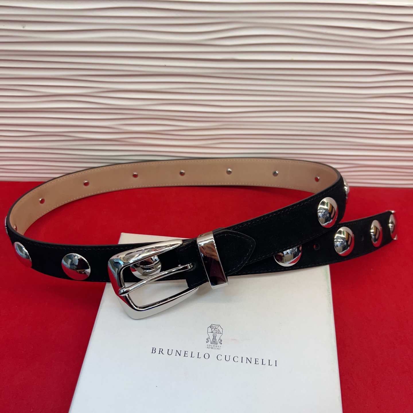 Brunello Cucinelli 男女通用休闲时尚打钉五金腰带！3.0Cm。网红款