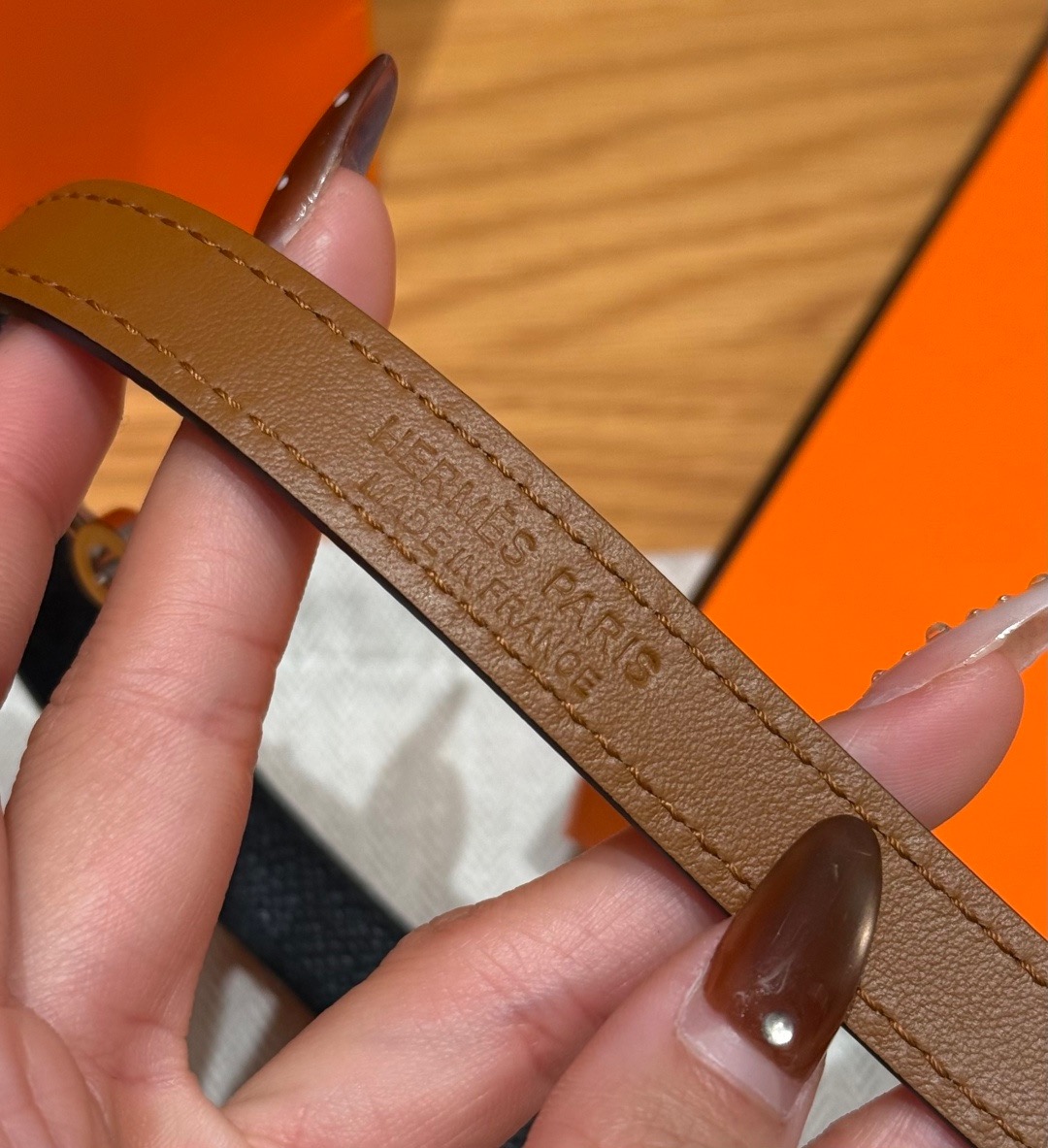 集合图🥳迷你Kelly 双圈手镯Swift 小牛皮双圈手镯，镀金迷你kelly锁扣，法国制作🇫🇷size