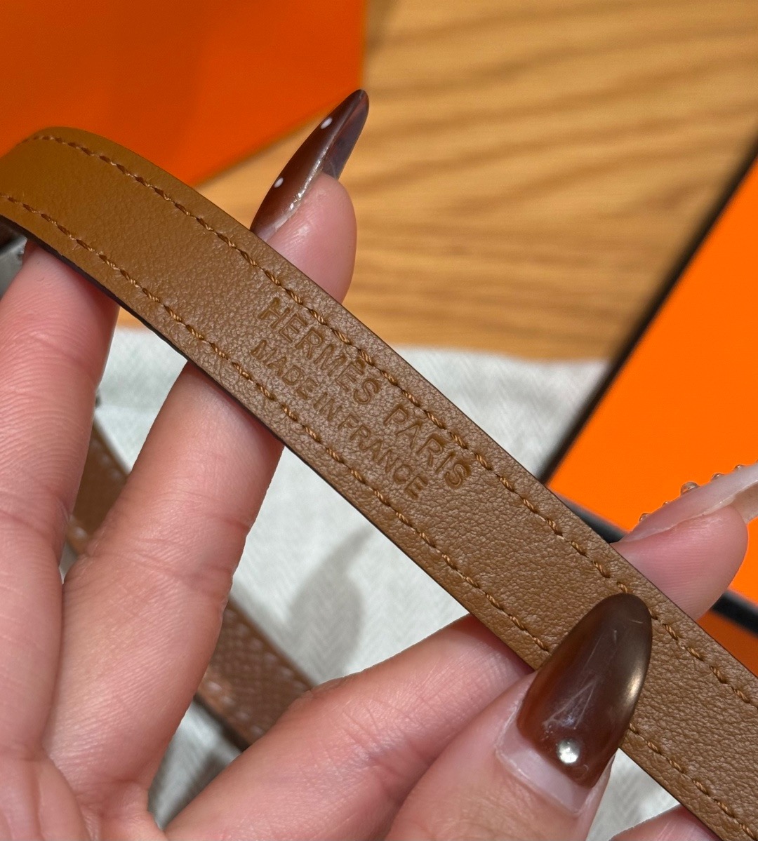 集合图🥳迷你Kelly 双圈手镯Swift 小牛皮双圈手镯，镀金迷你kelly锁扣，法国制作🇫🇷size